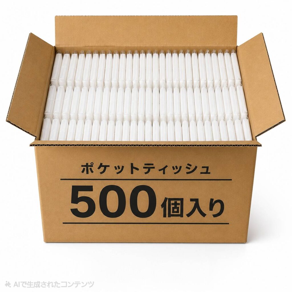 ポケットティッシュ　1ロット1,000個(4.6円/個)